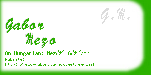 gabor mezo business card